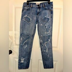One X one teaspoon women’s awesome baggies distressed denim jeans 27